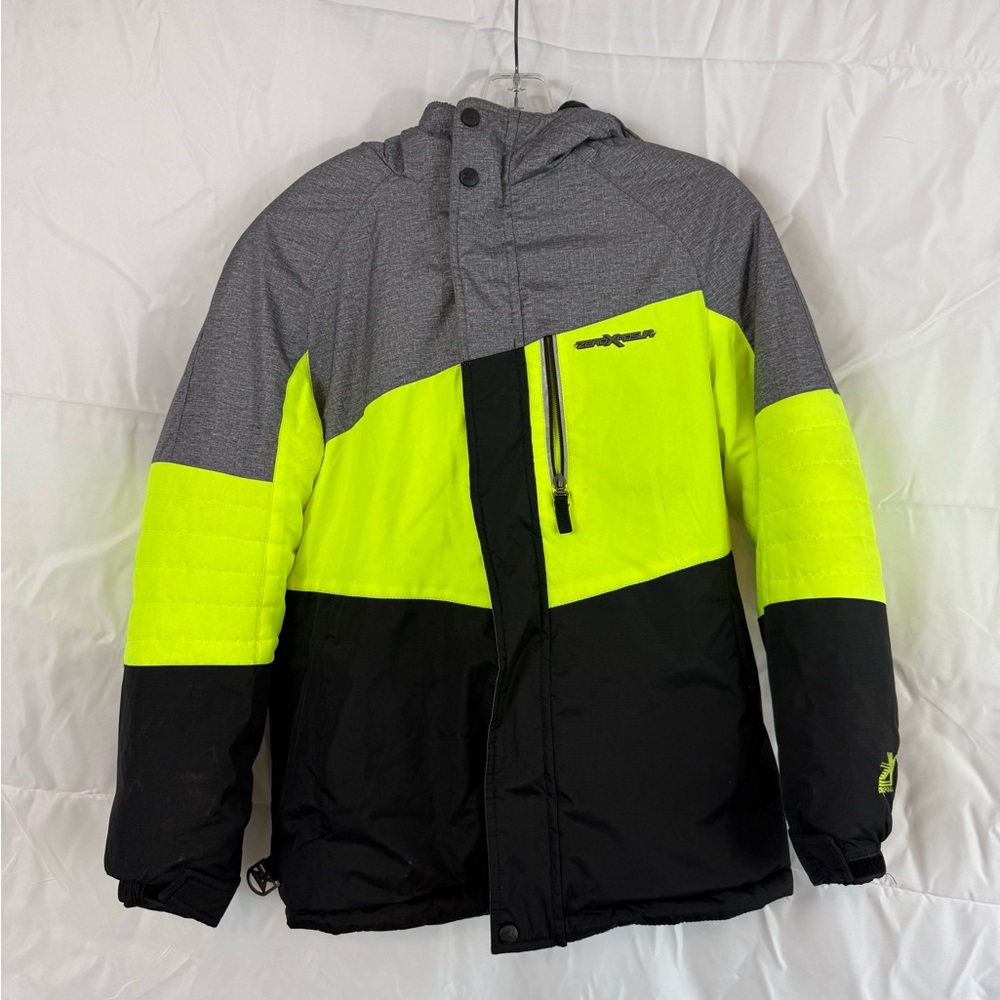 ZeroXposur Kids Jacket - Gray, Black, and Neon Yellow